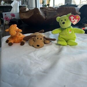 McDonald’s Ty Plush Trio:Bones the Dog,Fries the Bear,Twigs the Giraffe
